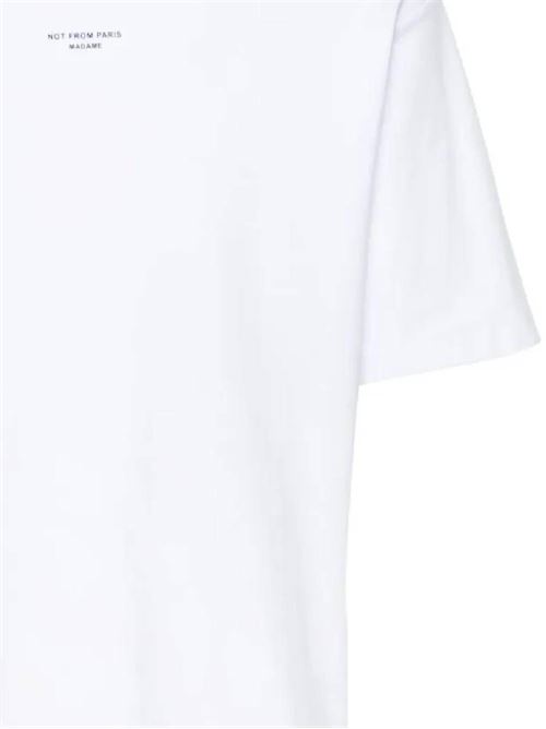 White cotton jersey t-shirt DRÔLE DE MONSIEUR | PERMTS202CO002OPW